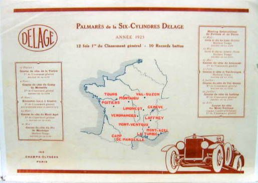 Couverture de 1923 DELAGE PALMARES
