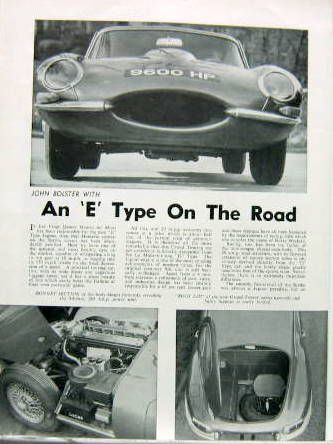 Couverture de 1961 JAGUAR E TEST AUTOSPORT DE J.BOLSTER