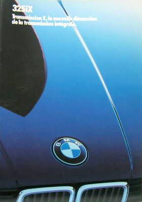 Couverture de 1986 BMW 325ix TRANSMISSION X CATALOGUE