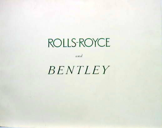 Couverture de 1956 ROLLS ROYCE SILVER CLOUD  BENTLEY S CATALOGUE