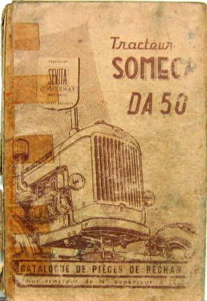 Couverture de SOMECA DA 50 CATALOGUE  DE PIECES DETACHEES