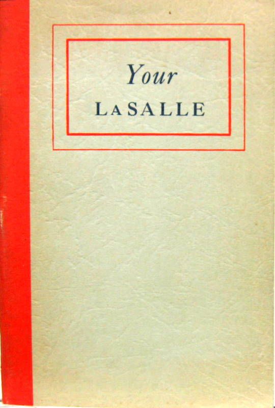 Couverture de 1936 LA SALLE V8 SERIES 37-50 LIVRET D'ENTRETIEN