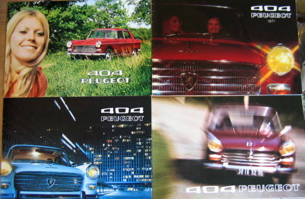 Couverture de 1970-1973 PEUGEOT 404 BERLINE CATALOGUE