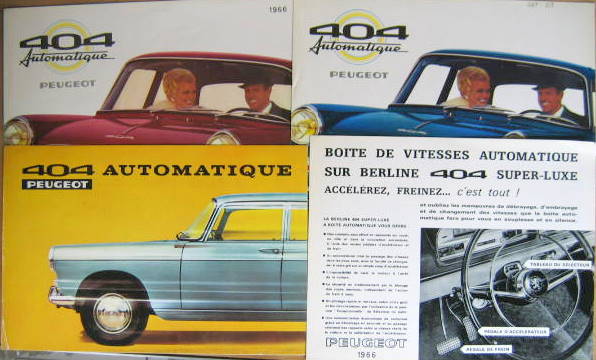 Couverture de 1965-1968 PEUGEOT 404 AUTOMATIQUE