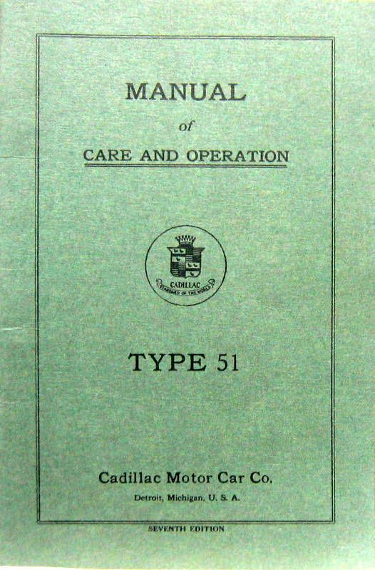 Couverture de CADILLAC   LIVRET D'ENTRETIEN ET CATALIGUE DE PIECES DETACHEES AVANT GUERRE