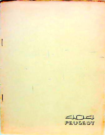 Couverture de PLANCHES DESCIPTIVES EN ECLATE DE LA 404 LE 5-1960 N°381 PAR PEUGEOT