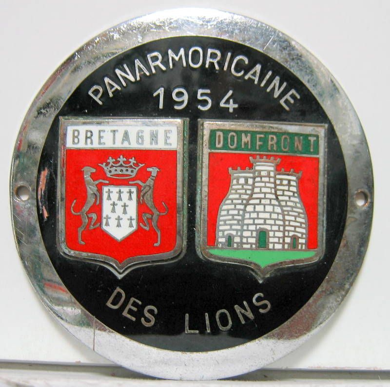 Couverture de RALLYE PANAMORICAINE DES LIONS 1954 INSIGNE EMAILLE D'ORIGINE BRETAGNE DOMFRONT