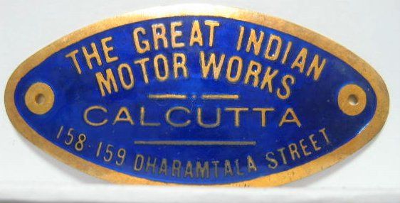 Couverture de INSIGNE EMAILLE THE GREAT INDIAN MOTOR WORKS CALCUTTA