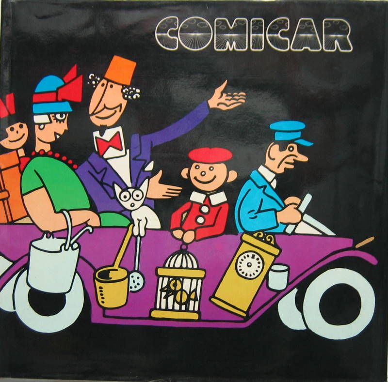 Couverture de COMICAR L'AUTO NEI FUMETTI ENSEMLES DE BANDES DESSINNEES LIEES A L'AUTOMOBILE