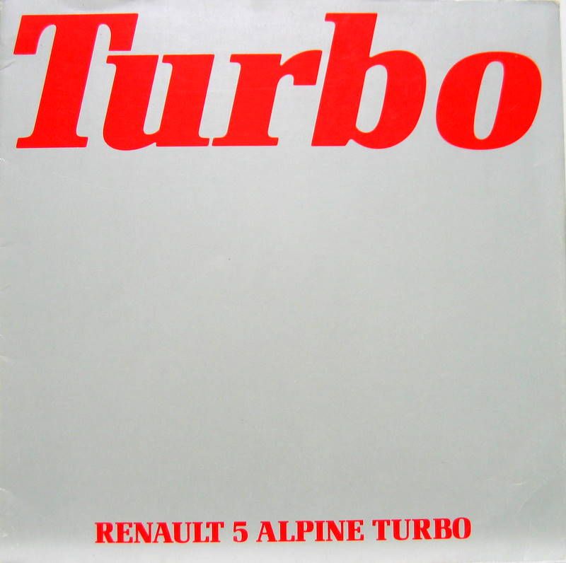 Couverture de 1982 RENAULT 5 ALPINE TURBO