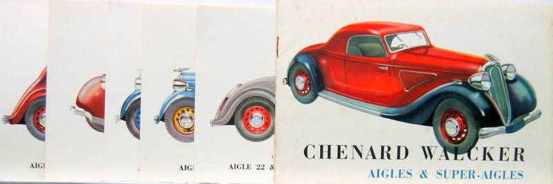 Couverture de 1936 CHENARD ET WALKER AIGLES ET SUPER AIGLES CATALOGUE