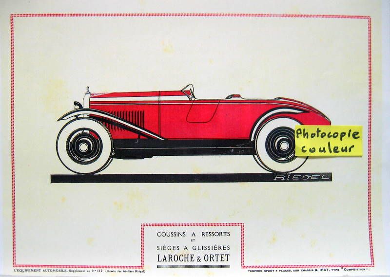 Couverture de GEORGES IRAT TORPEDO SPORT 4 PLACES TYPE COMPETITION DESSIN