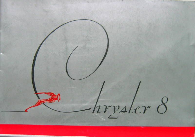 Couverture de CHRYSLER 8 DEPLIANT