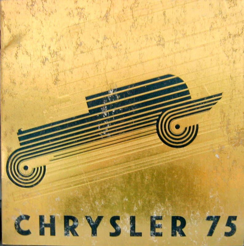 Couverture de CHRYSLER 75 CATALOGUE