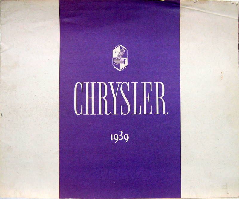 Couverture de 1939 CHRYSLER  CATALOGUE
