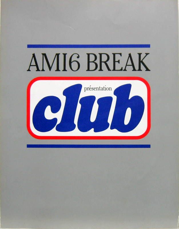 Couverture de CITROEN AMI 6 BREAK CLUB  CATALOGUE