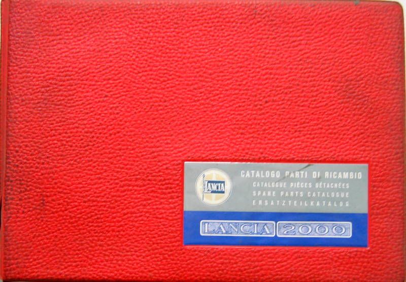 Couverture de 1975 LANCIA 2000 CATALOGUE DE PIECES DETACHEES