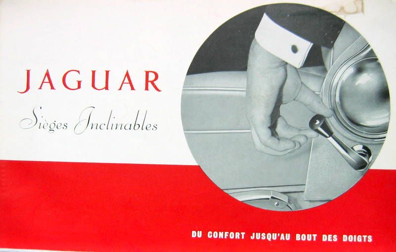 Couverture de JAGUAR SIEGES INCLINABLES CATALOGUE