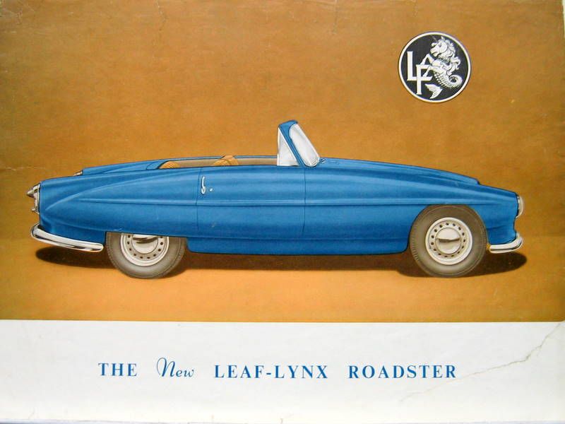 Couverture de LEAF LYNX ROADSTER TWO SEATER   CATALOGUE EN ANGLAIS