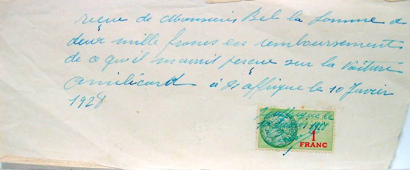 Couverture de 1928 AMILCAR RECU A ST AFFRIQUE SUR UNE AMILICARD!!!
