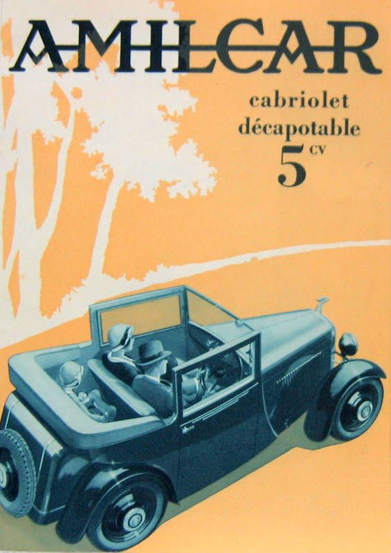 Couverture de AMILCAR CABRIOLET DECAPOTABLE 5 CV