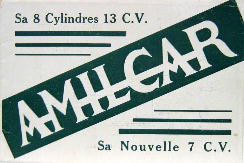 Couverture de 1931 AMILCAR 8 CYLINRES 13 CV ET 7 CV