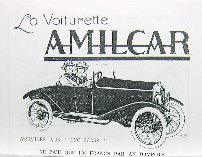 Couverture de AMILCAR VOITURETTE