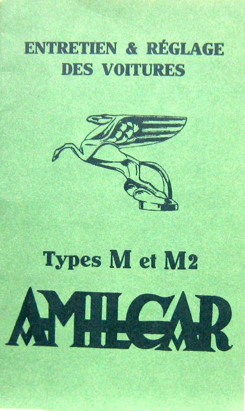 Couverture de AMILCAR M ET M2 LIVRET D'ENTRETIEN