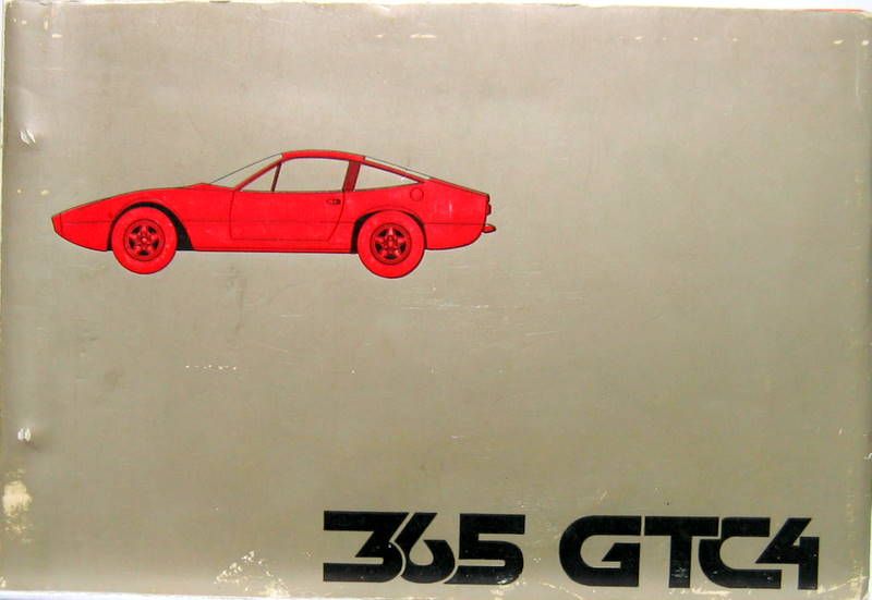 Couverture de 1972 FERRARI 365 GTC4 MANUEL DE PIECES DETACHEES