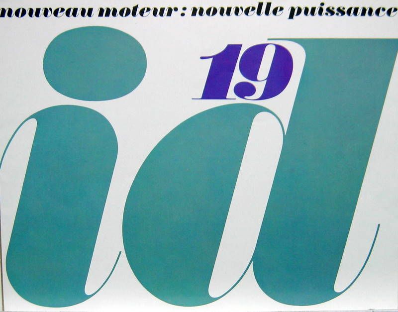 Couverture de 1965 CITROEN ID 19 DEPLIANT