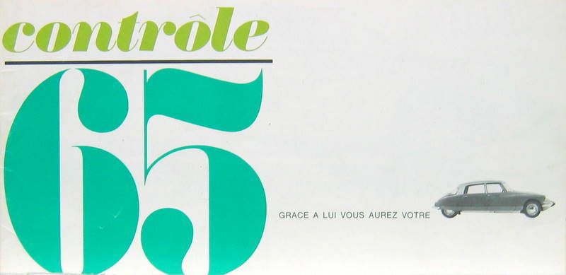 Couverture de 1964 CITROEN ID DS CONTROLE  CATALOGUE