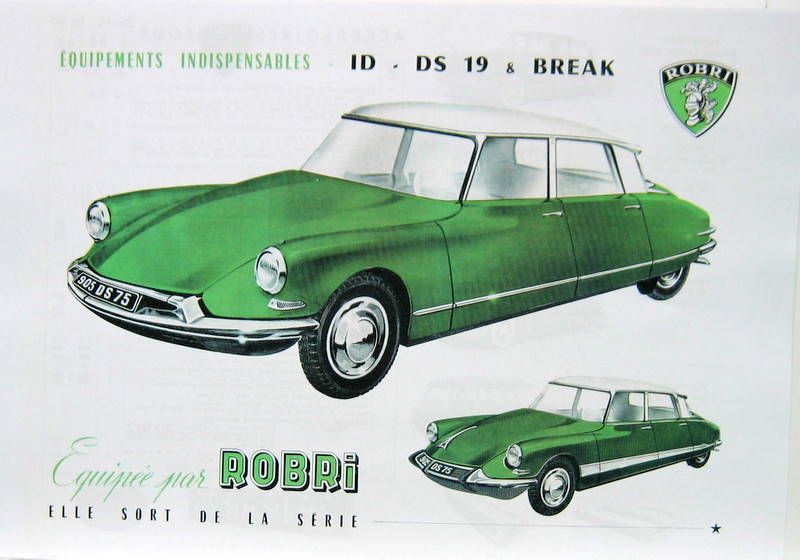 Couverture de 1960 CITROEN ID DS 19 ACCESSOIRES ROBRI PROSPECTUS EN COPIE COULEUR