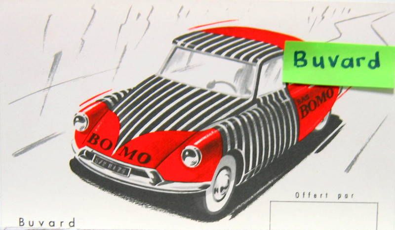 Couverture de 1958 CITROEN ID DS BUVARD DES BAS BOMO