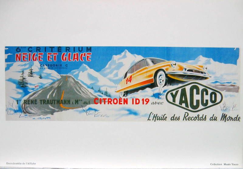 Couverture de CITROEN ID 19 NEIGE ET GLACE REPRODUCTION D'AFFICHE