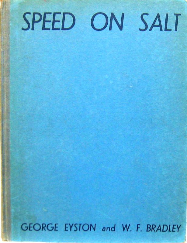 Couverture de SPEED ON SALT  BY G.EYSTON AND W.F.BRADLEY