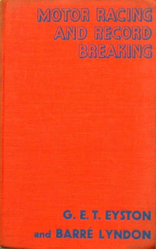 Couverture de motor racing and record breaking
