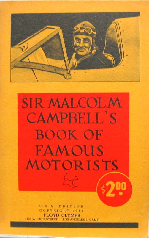 Couverture de 1944 SIR MALCOLM CAMPBELL'S BOOK OF FAMOUS MOTORISTS