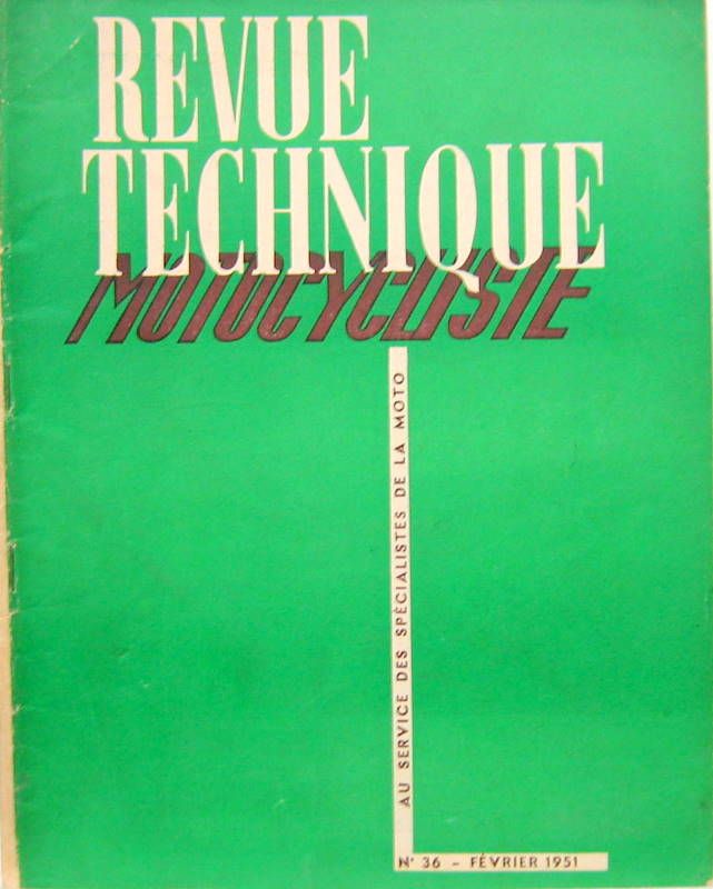 Couverture de 1951-2 RENE GILLET 100 ET 125 CC