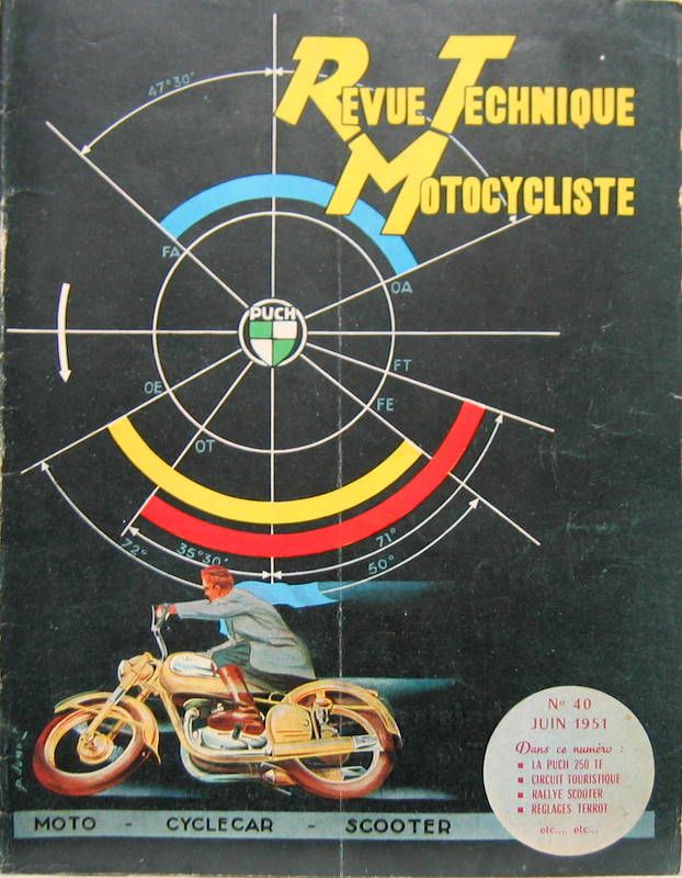 Couverture de 1951-6 PUCH D'AVANT GUERRE ET 250 TF EQUIPEMENT ELECTRIQUE TERROT 500 CC