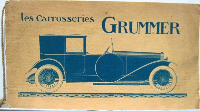 Couverture de 1930 CARROSSERIE GRUMMER article de l'illustration