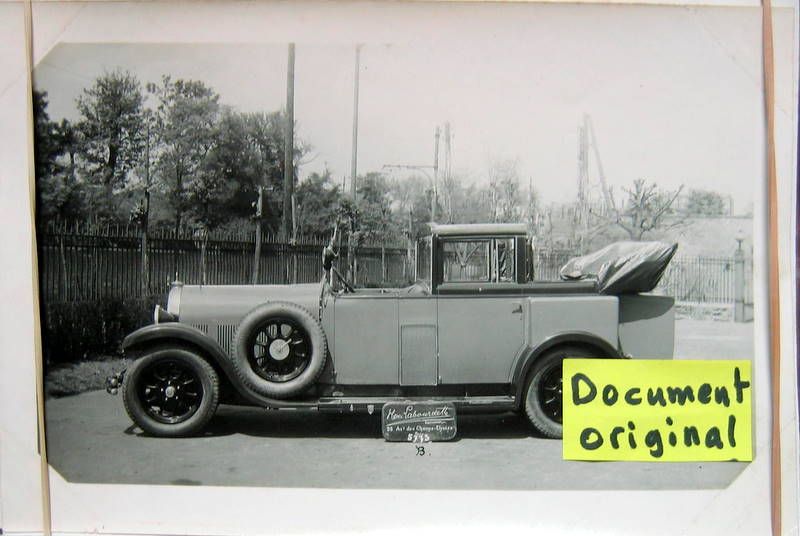 Couverture de TALBOT COUPE CHAUFFEUR  CARROSSERIE LABOURDETTE PHOTO ORIGINALE