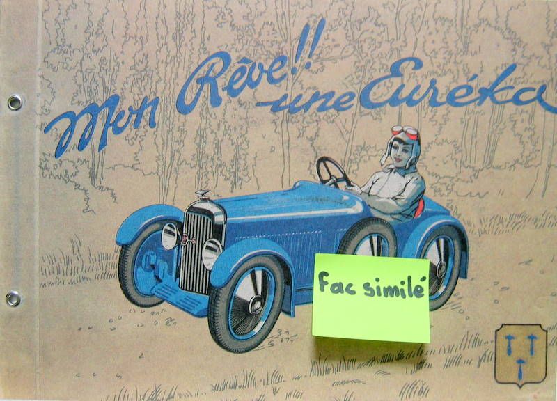 Couverture de EUREKA VOITURES A PEDALES BUGATTI PANHARD CHENARD CAMIONNETTE ET REMOEQUE CATALOGUE ENVIRON 1933