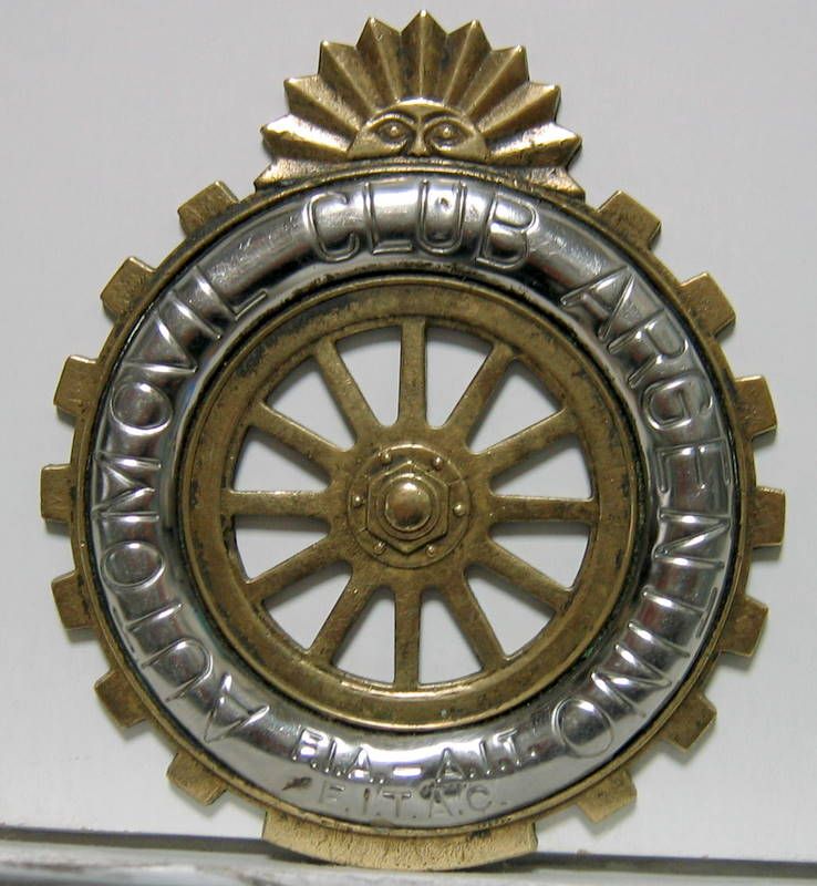 Couverture de BADGE AUTOMOBILE CLUB D'ARGENTINE FIA-AIT-FITAC