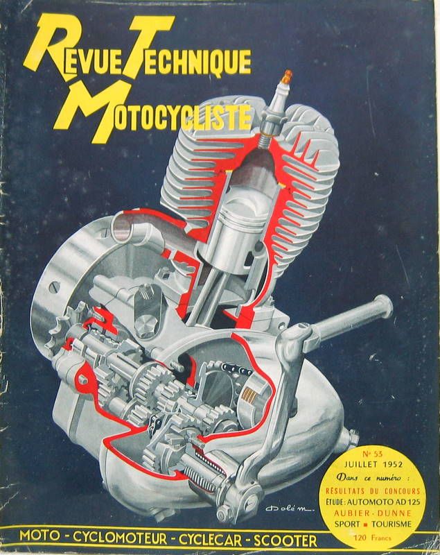 Couverture de 1952-7 AUTOMOTO 125 MOTEUR AUBIER DUNE SCOOTER PUCH 125
