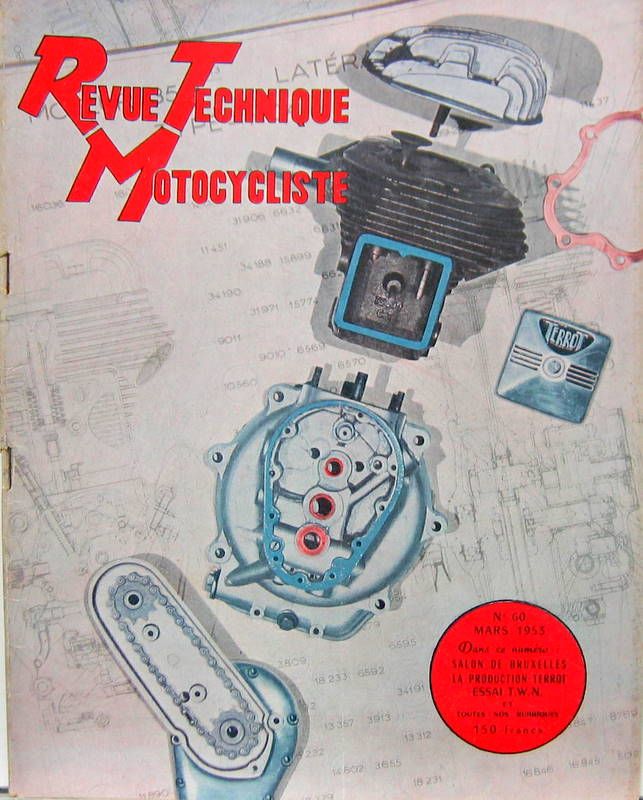 Couverture de 1953-3 TERROT 350 CC HCT MCTL 100 CC M349 MTI TABLEAU DE REGLAGES DE TOUTES LES TERROT MOTEUR LAVALETTE TWN BDG 250 H G.BURGRAFF