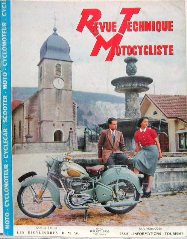 Couverture de 1953-7 GEOFF DUKE LES BYCILINDRES BMW JAWA 500 10 000 KM SUR LAVALETTE AU SOLEIL