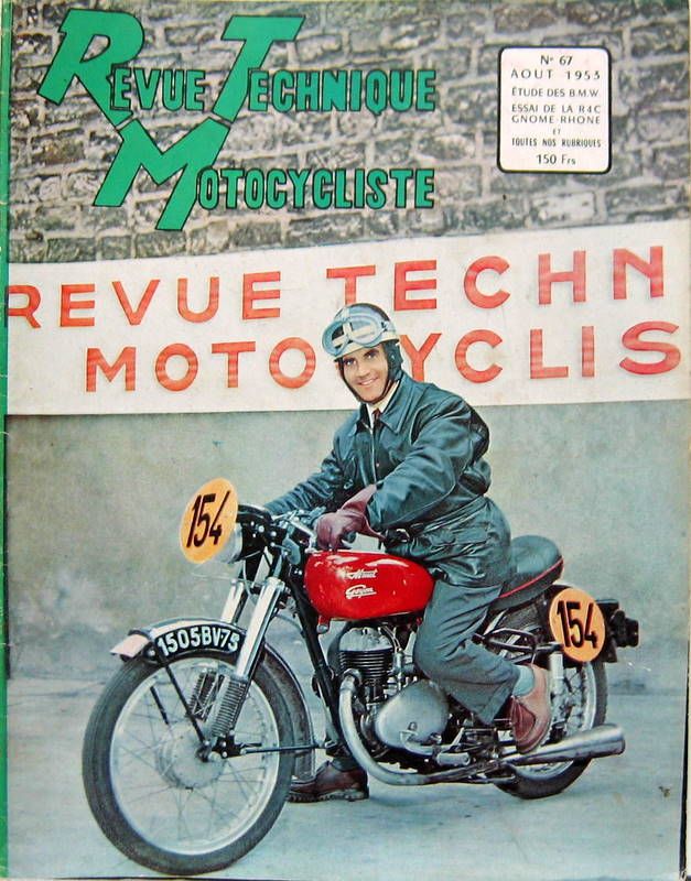 Couverture de 1953-8 GNOME ET RHONE R4C BMW BICYLINDRES ZUNDAPP 200 CC RAID RACER LAVALETTE