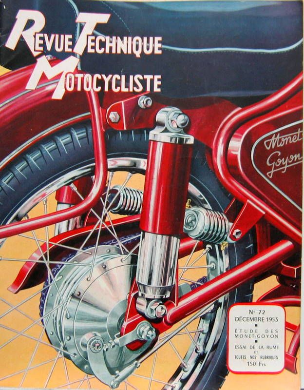Couverture de 1953-12  MONET GOYON M2VD M2VS AMM A 234 KM/H EN NORTON 500 CC RUMI 125