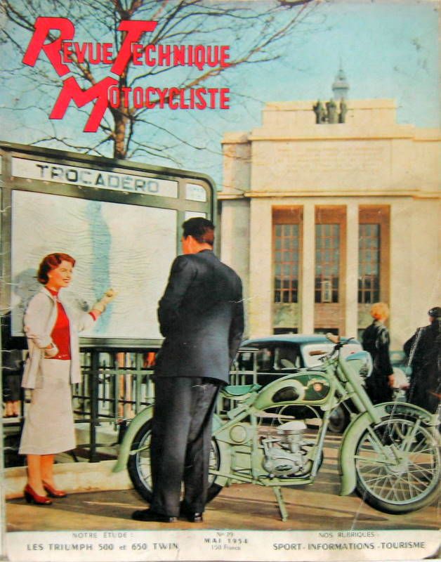 Couverture de 1954-5 AUTOMOTO 125 APL TRIUMPH TWIN 500 ET 650 CCJAWA CZ GONFLAGE DES 2 TEMPS