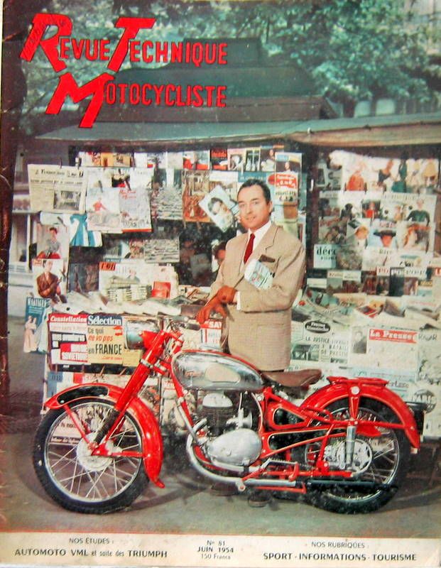 Couverture de 1954-6 AUTOMOTO VML TRIUMPH 500 ET 650 CC MOTOS SOVIETIQUES GONFLAGE DES 2 TEMPS